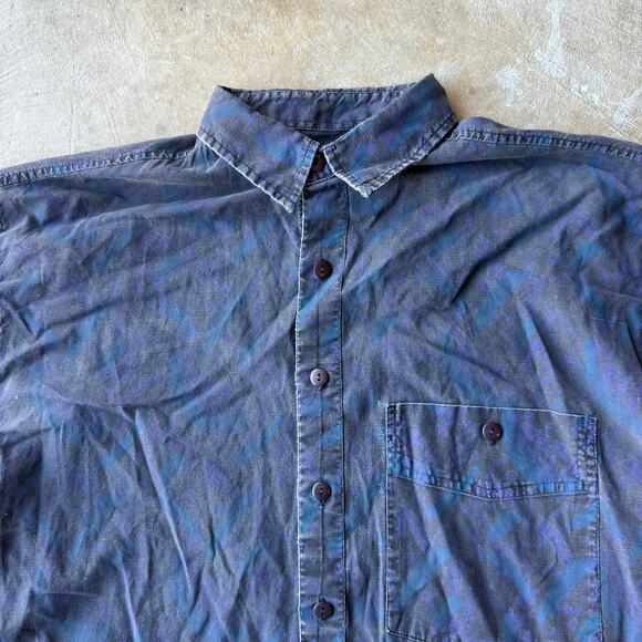 VINTAGE 80S SHAH SAFARI AOP PATTERN BUTTON UP SHORT SLEEVE SHIRT MENS MEDIUM - Picture 2 of 5